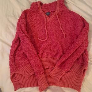 South Moon Under Neely Pink Sweater with hood, size large